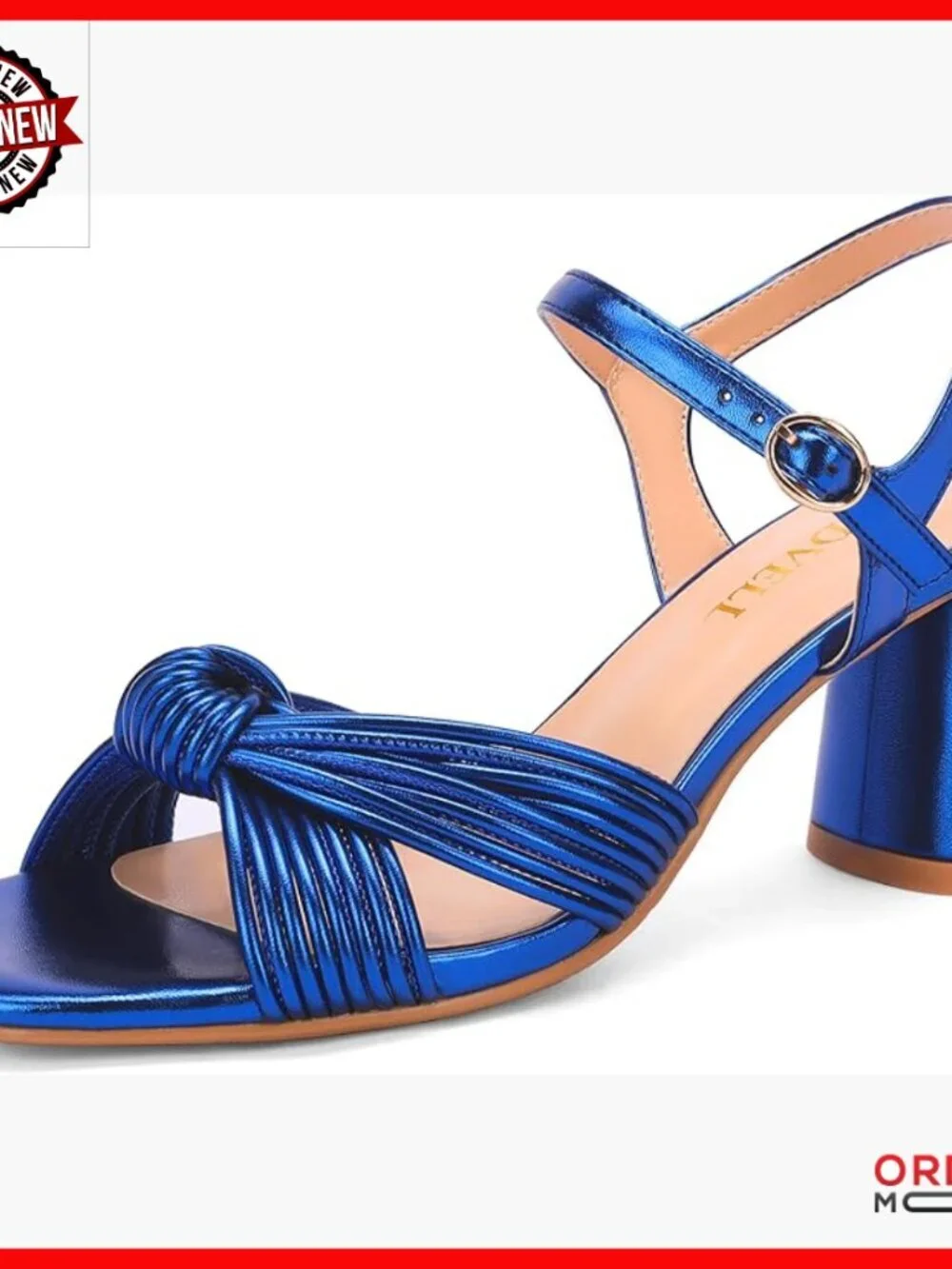 Women's Strappy Heeled Sandals Chunky Block Heel Ankle Strap Square Toe